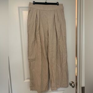 Abercrombie & Fitch wide leg linen pants